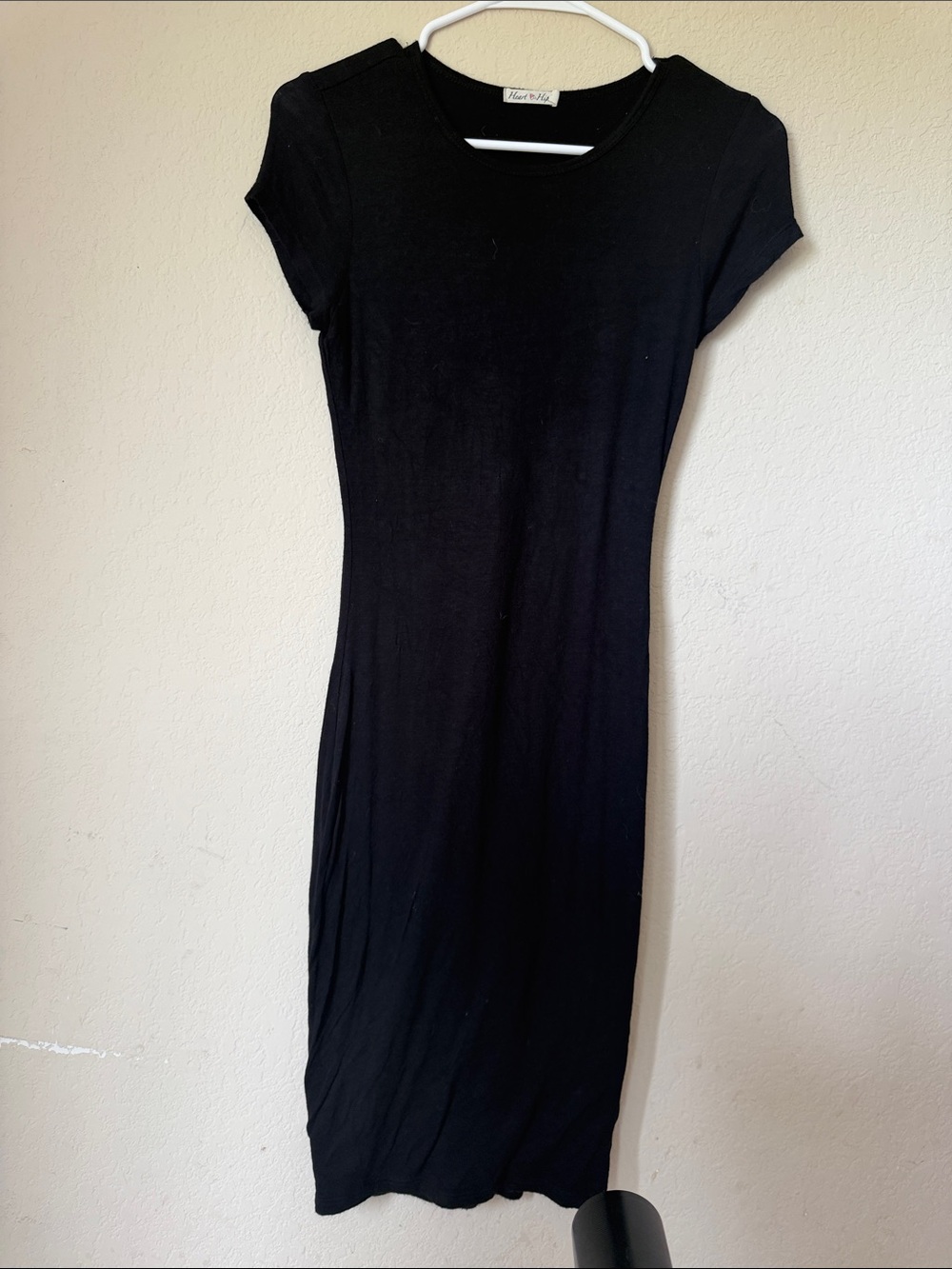 Classic Black Midi Tee Dress